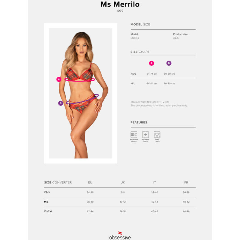 OBSESSIVE - ENSEMBLE DEUX PIÈCES MS MERRILO XS/S - Sensualia