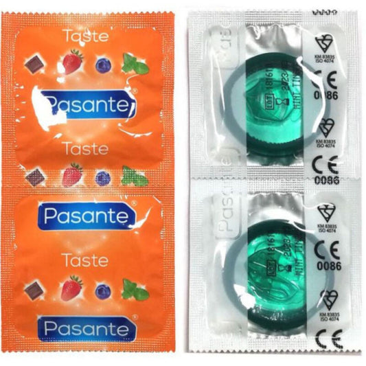 PASANTE - PRÉSERVATIFS SAVEUR MENTHE SAC 144 UNITÉS - Sensualia