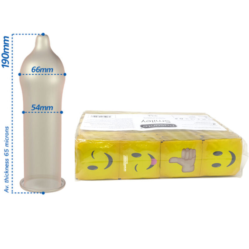 PASANTE - PRÉSERVATIFS SMILEY SAC 144 UNITÉS - Sensualia