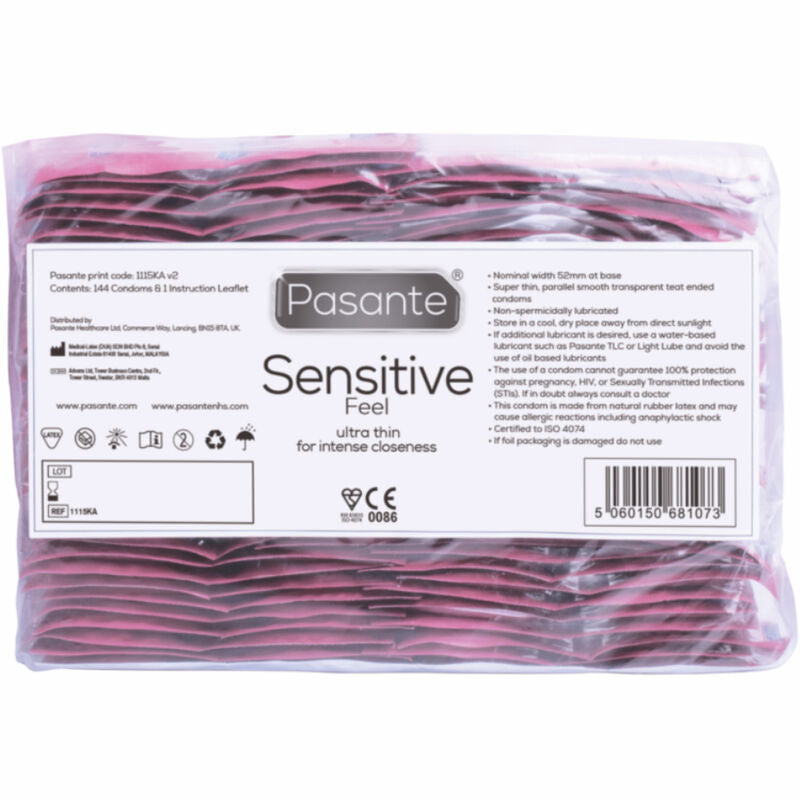 PASANTE - PRÉSERVATIFS SENSIBLES SAC 144 UNITÉS - Sensualia