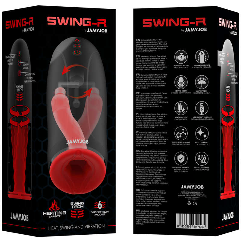 JAMYJOB - MASTURBATEUR  EFFET CHAUFFANT SWING-R, SWING TECH ET VIBRATION - Sensualia