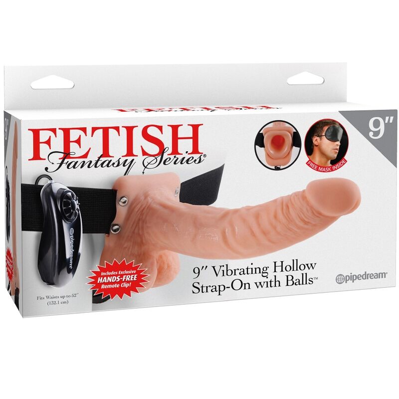 FETISH FANTASY SERIES - HARNAIS RÉGLABLE TÉLÉCOMMANDE PÉNIS RÉALISTE AVEC TESTICULES 23 CM - Sensualia
