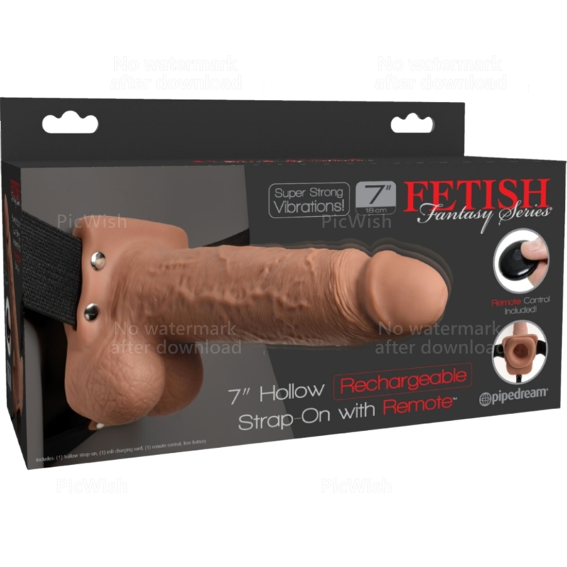 FETISH FANTASY SERIES - HARNAIS RÉGLABLE PÉNIS RÉALISTE AVEC BALLES RECHARGEABLES ET VIBRATEUR 17,8 CM - Sensualia