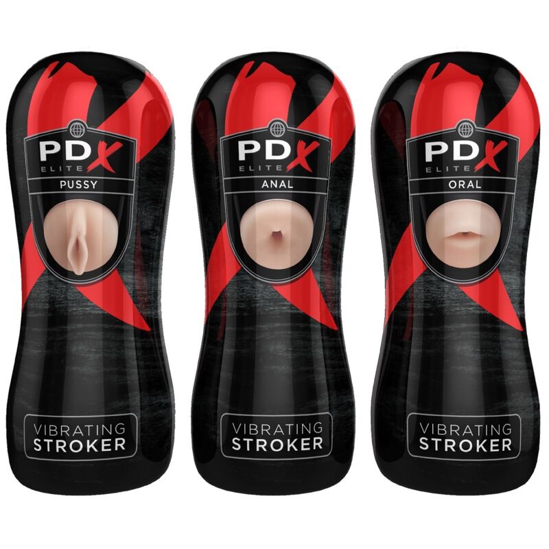 PDX ELITE - ENSEMBLE DE COUREURS 12 UNITÉS: 6X VAGIN, 3X ANO, 3X BOUCHE - Sensualia