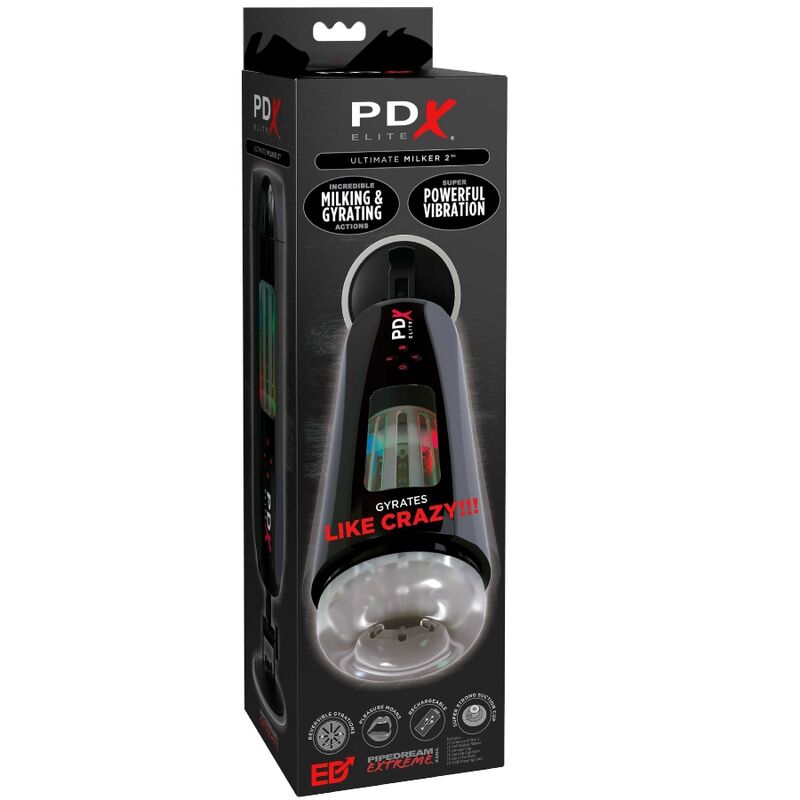 PDX ELITE - STROKER ULTIMATE MILKER 2 ROTATIF ET VIBRATEUR - Sensualia