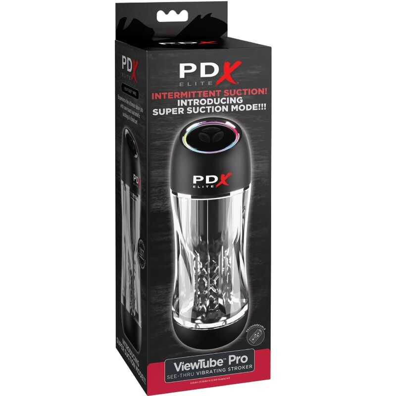 PDX ELITE - VIBRATEUR STROKER VIEWTUBE PRO TRANSPARENT - Sensualia