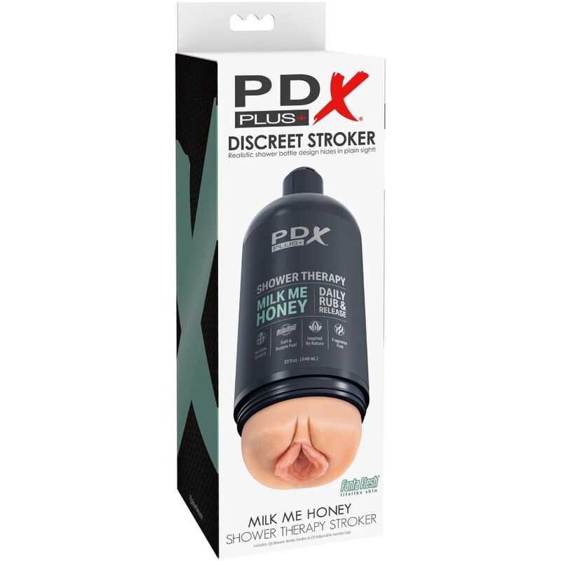 PDX PLUS - MASTURBATEUR STROKER CONCEPTION DISCRÈTE DE LA BOUTEILLE DE SHAMPOOING AU MIEL MILK ME - Sensualia