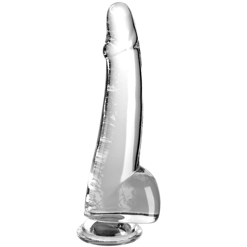 KING COCK - CLEAR GODE  TESTICULES 19 CM TRANSPARENT - Sensualia
