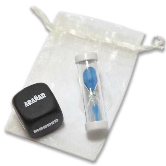 DIABLO PICANTE - SAC DE JEU AVEC DÉS SADO 3 MM x 3 MM + SABLIER - Sensualia