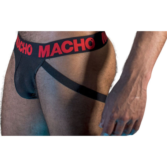 MACHO - MX26X2 JOCK NOIR/ROUGE M - Sensualia
