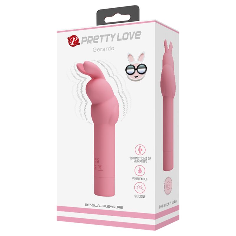 PRETTY LOVE - VIBRATEUR EN SILICONE LAPIN ROSE GERARDO - Sensualia