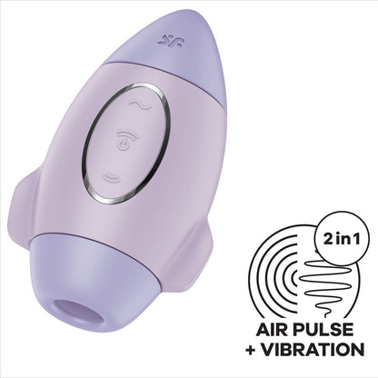 SATISFYER - MISSION CONTROL PETIT VIBRATEUR  DOUBLE IMPULSION LILAS