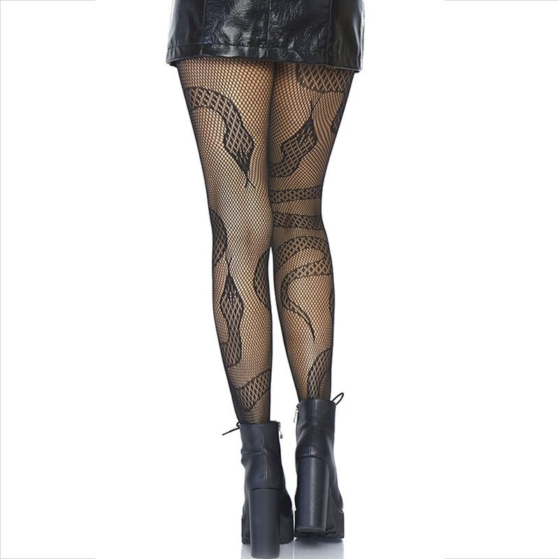 LEG AVENUE - BAS NET SERPENTS NOIR - Sensualia