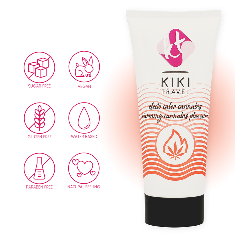 KIKÍ TRAVEL - CANNABIS LUBRIFIANT EFFET CHAUD 50 ML - Sensualia