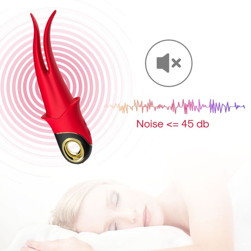 ARMONY - VIBRATEUR SHADOW DOUBLE TÊTE TEASING ROUGE ARMONY VIBRATORS