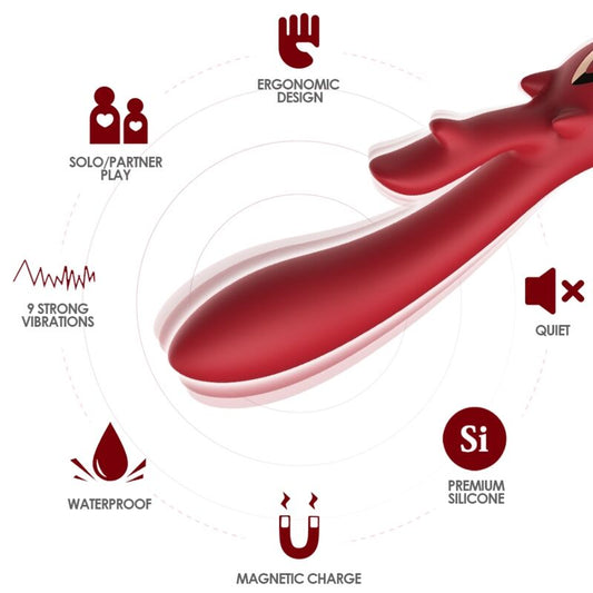 ARMONY - VIBRATEUR ELK RABBIT COURBE ROUGE - Sensualia