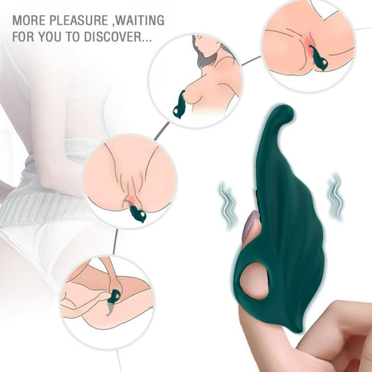 ARMONY - STIMULATEUR DE DOIGTS & VIBRATEUR VERT - Sensualia