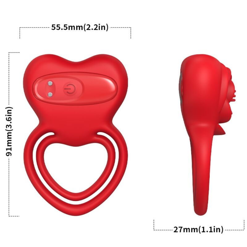 ARMONY - ANNEAU VIBRATEUR COEUR ROUGE ARMONY FOR HIM