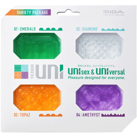 TENGA - PACK DE DÉS  DÉS POUR MASTURBATEUR UNI VARIETY 4 UNITÉS TENGA