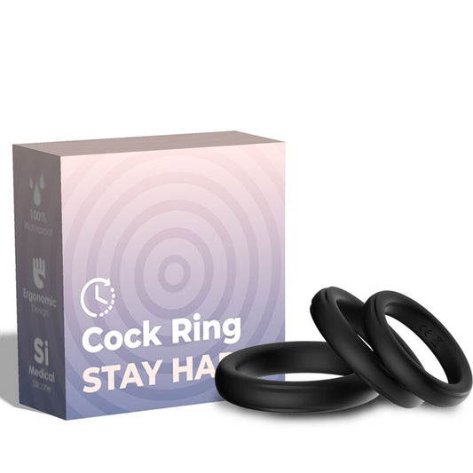 ARMONY - BAGUE TRIPLE SILICONE NOIRE ARMONY FOR HIM