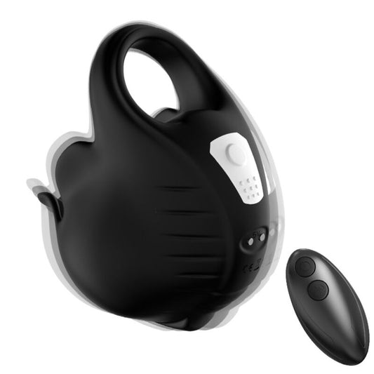 ARMONY - ANNEAU VIBRATEUR À VENTOUSES TÉLÉCOMMANDE NOIR ARMONY FOR HIM