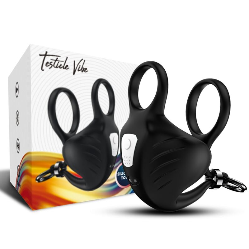 ARMONY - ANNEAU VIBRATEUR MANTA SCROTUM NOIR - Sensualia