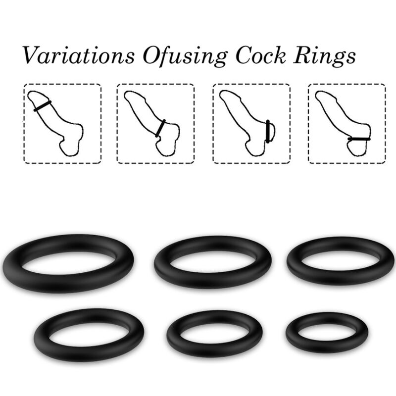 ARMONY - BAGUES SILICONE NOIR ARMONY FOR HIM