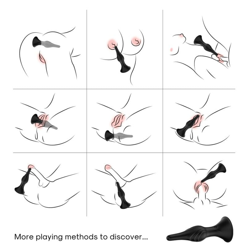 ARMONY - VIBRATEUR & PLUG ANAL TÉLÉCOMMANDE NOIR - Sensualia