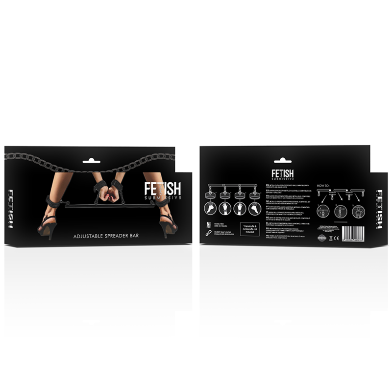 FETISH SUBMISSIVE BONDAGE - BARRE SÉPARATEUR RÉGLABLE 4 PIÈCES - Sensualia