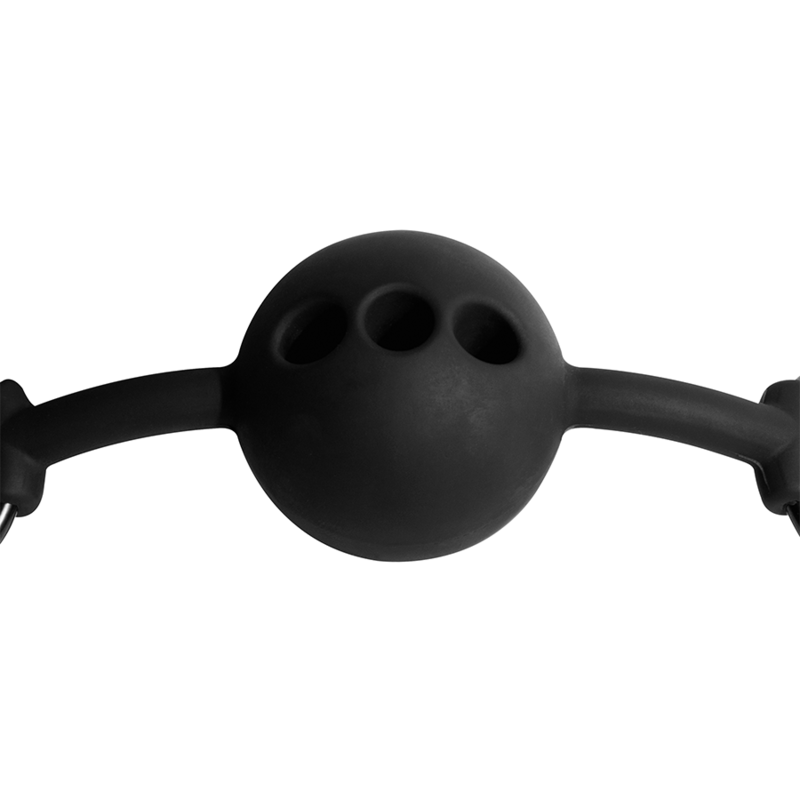 FETISH SUBMISSIVE BONDAGE - BÂILLON À BOULE EN SILICONE RESPIRANT - Sensualia