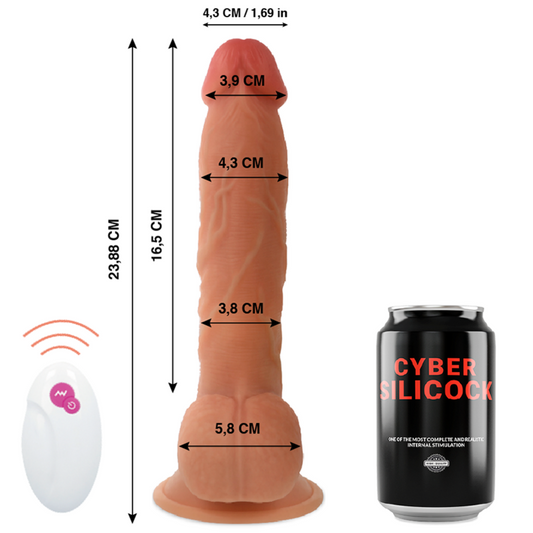 CYBER SILICOCK - TÉLÉCOMMANDE RÉALISTE MASTER BEN 23.88 CM -O- 4.3 CM - Sensualia