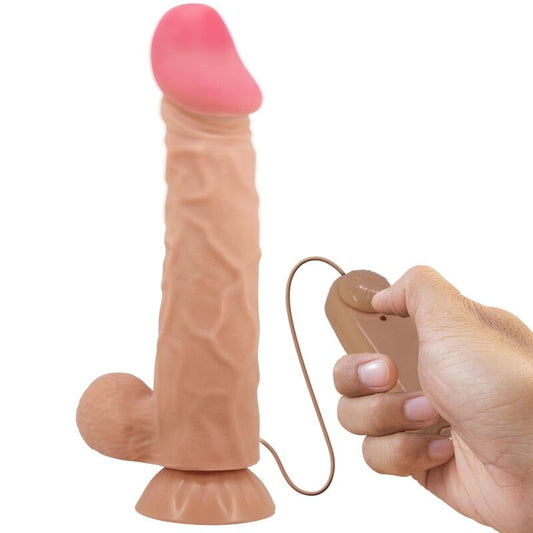 PRETTY LOVE - SÉRIE SLIDING SKIN GODE RÉALISTE AVEC VENTOUSE SLIDING SKIN TÉLÉCOMMANDE FLESH 24 CM PRETTY LOVE HIGH GRADE