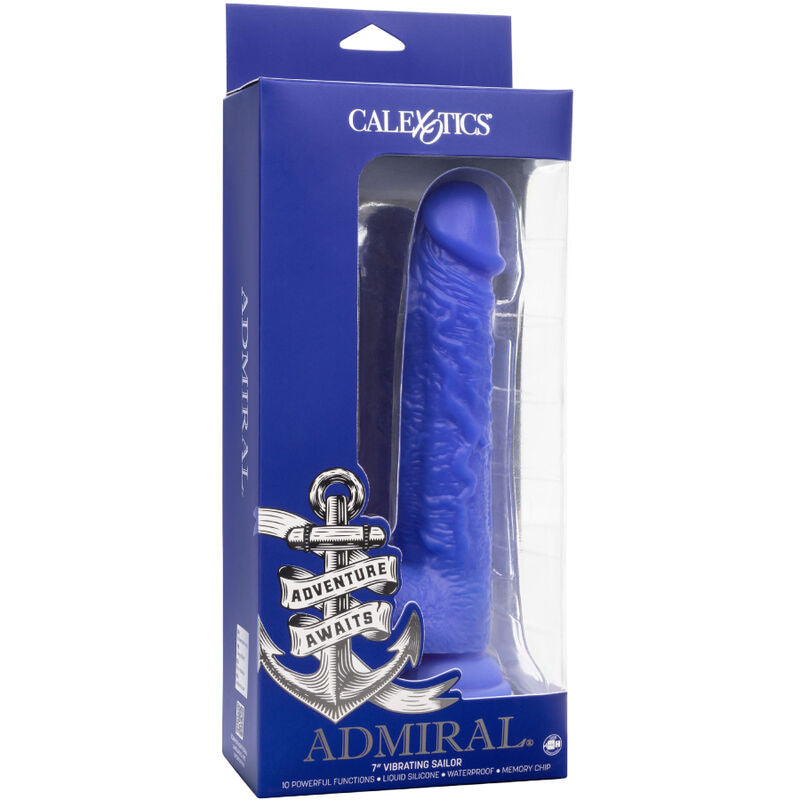 CALEXOTICS - ADMIRAL VIBRATEUR GODE RÉALISTE SAILOR BLEU - Sensualia