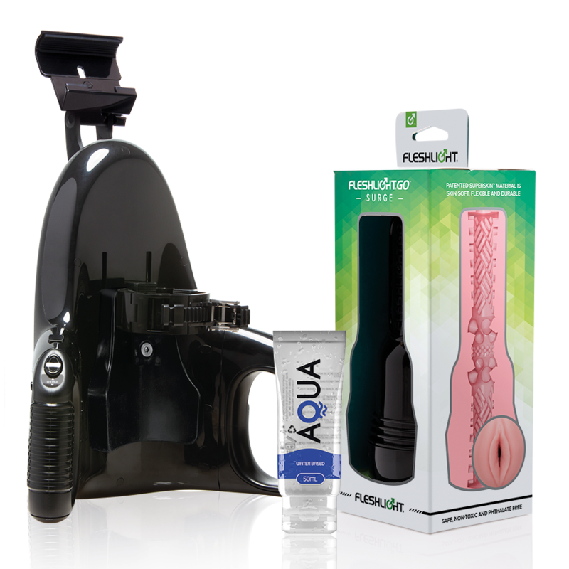 FLESHLIGHT - GO PINK LADY SURGE VAGIN + LANCEMENT UNIVERSEL + LUBRIFIANT DE QUALITÉ AQUA 50 ML - Sensualia