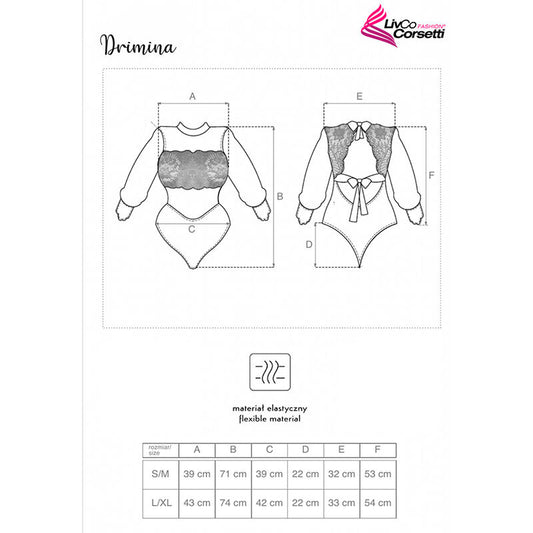 LIVCO CORSETTI FASHION - DRIMINA LC90690 BODY AZUL MARINO - Sensualia