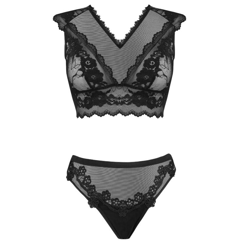 LIVCO CORSETTI FASHION - TIMOSAN LC 90631 SUJETADOR + PANTY NEGRO - Sensualia