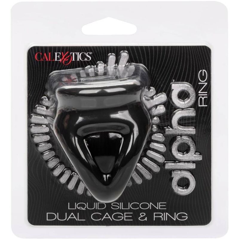 CALEXOTICS - ALPHA BAGUE DUAL CAGE NOIR - Sensualia