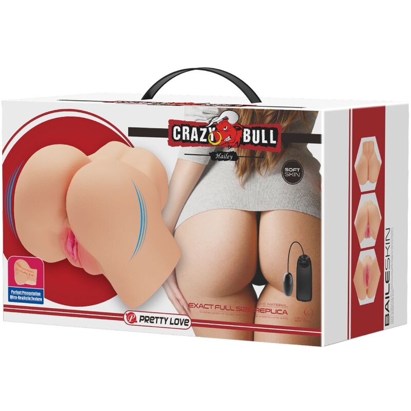 CRAZY BULL - VIBRATEUR VAGIN ET ANUS RÉALISTE HAILEY - Sensualia