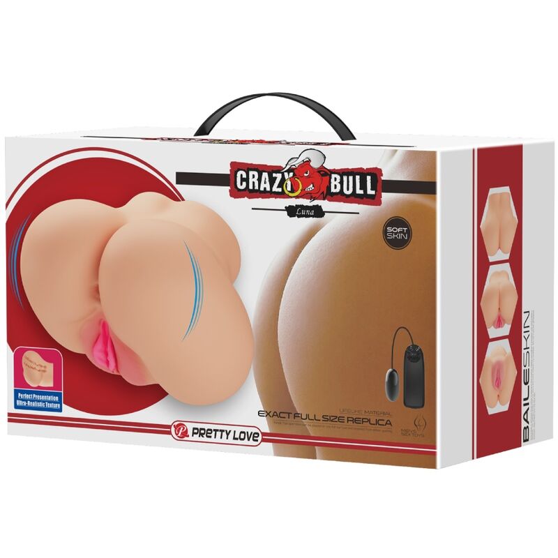 CRAZY BULL - VIBRATEUR VAGIN ET ANUS LUNA RÉALISTE - Sensualia