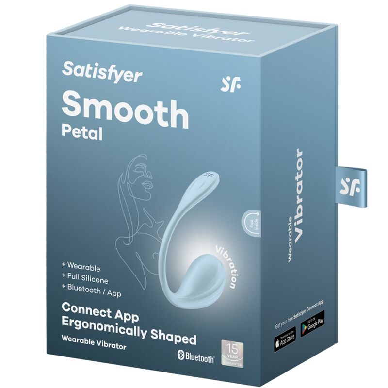 SATISFYER - APPLICATION GRATUITE STIMULATEUR DE POINT G PÉTALE LISSE BLEU CIEL - Sensualia