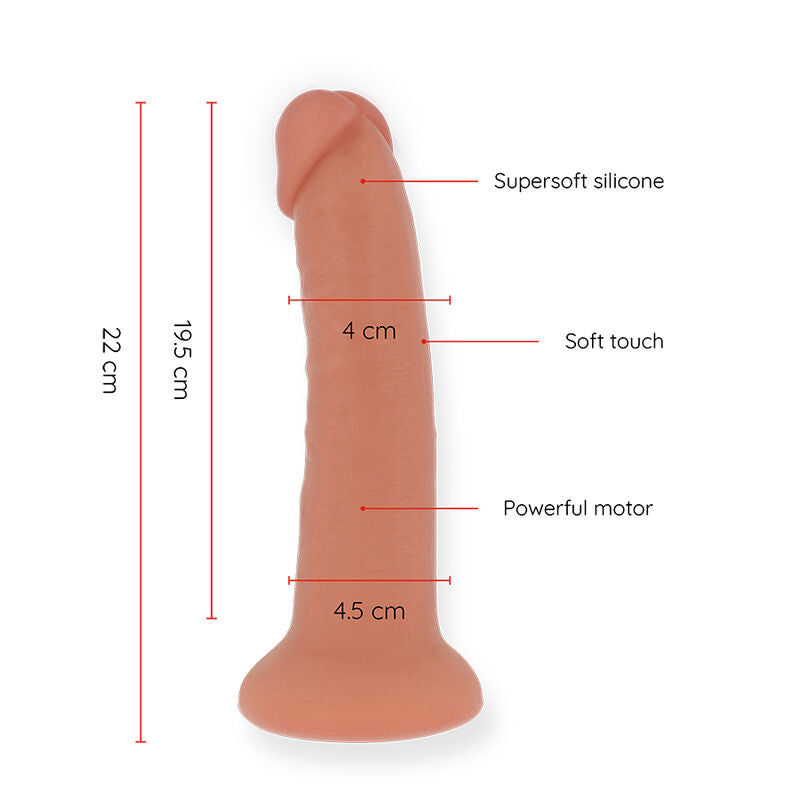 ONINDER - GRAND GODE VIBRATEUR BOGOTÁ 9 VITESSES NATUREL 22 CM -O- 4,5 CM - APPLICATION GRATUITE - Sensualia