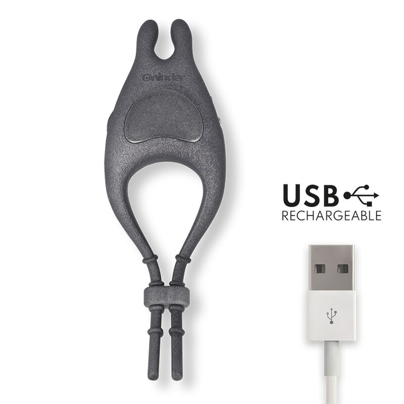 ONINDER - ANNEAU VIBRATEUR RÉGLABLE RECHARGEABLE PAMPA AVEC STIMULATEUR DE CLITORIS 10 VITESSES - APPLICATION GRATUITE - Sensualia