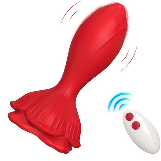 ARMONY - VIBRATEUR ROSE & PLUG ANAL PETITE TÉLÉCOMMANDE ROUGE - Sensualia