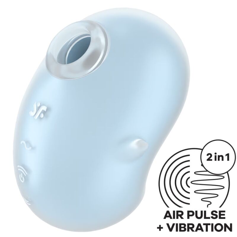 SATISFYER - CUTIE GHOST VIBRATEUR POSER BLEU CLAIR - Sensualia