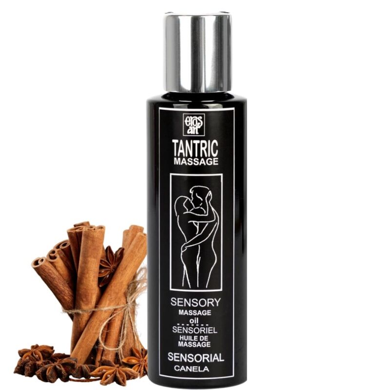 EROS-ART - HUILE DE MASSAGE TANTRIQUE NATURELLE ET CANNELLE APHRODISIAQUE 100 ML - Sensualia