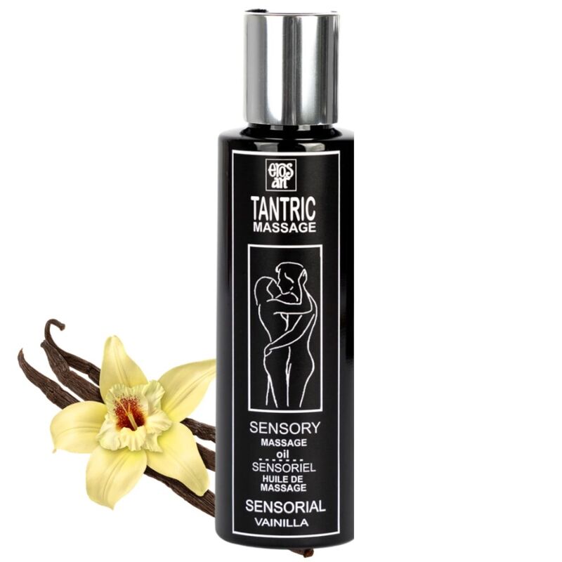 EROS-ART - HUILE DE MASSAGE TANTRIQUE NATURELLE ET VANILLE APHRODISIAQUE 100 ML - Sensualia