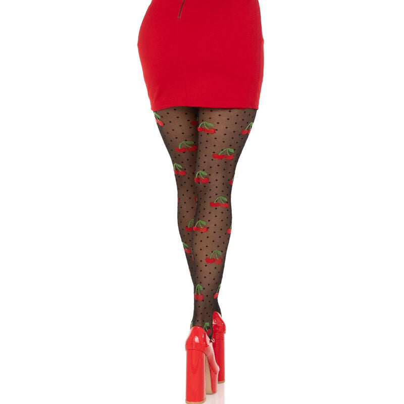 LEG AVENUE - BAS TAUPES CERISE NOIRE - Sensualia
