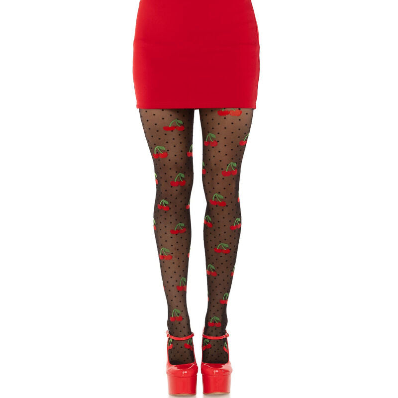 LEG AVENUE - BAS TAUPES CERISE NOIRE - Sensualia