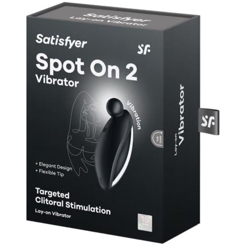 SATISFYER - SPOT ON 2 VIBRATEUR LAY-ON NOIR - Sensualia