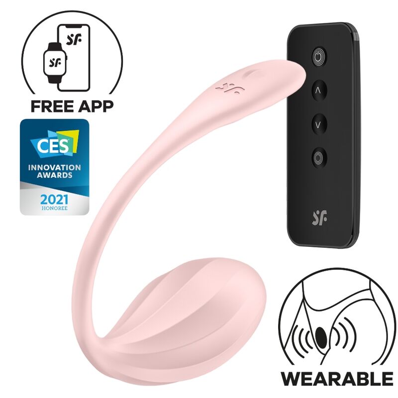 SATISFYER - RIBBED PETAL STIMULATEUR À DISTANCE G POINT ROSE APPLICATION GRATUITE - Sensualia